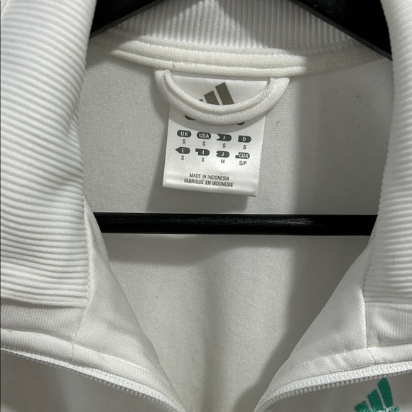 adidas White and Green Varsity Jacket - Picture 3 of 4